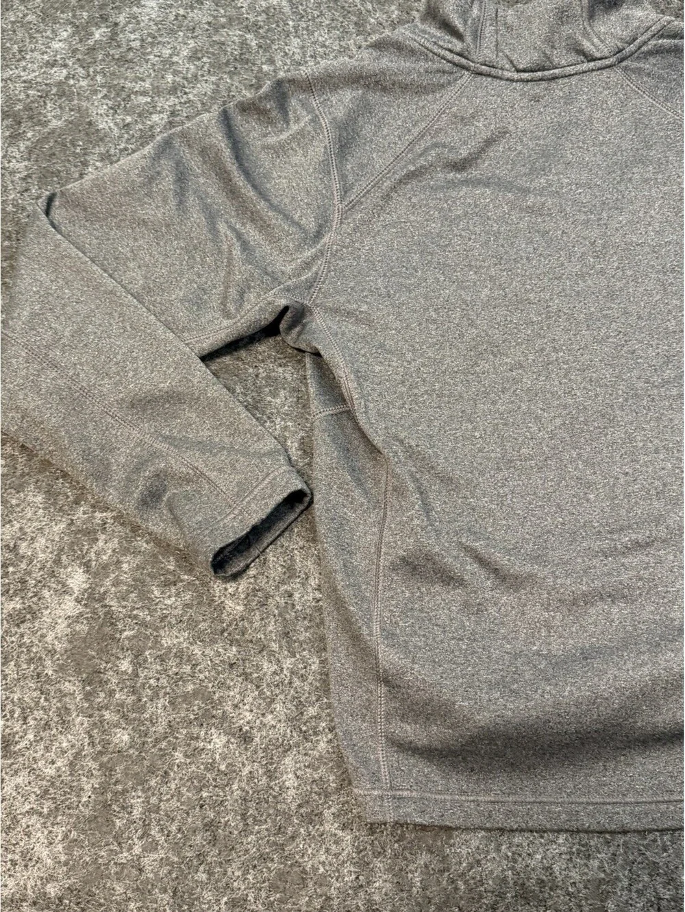 Nike Therma-Fit Quarter Zip Pullover Mens Small Gray Long Sleeve Swoosh
